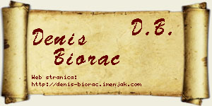 Denis Biorac vizit kartica
